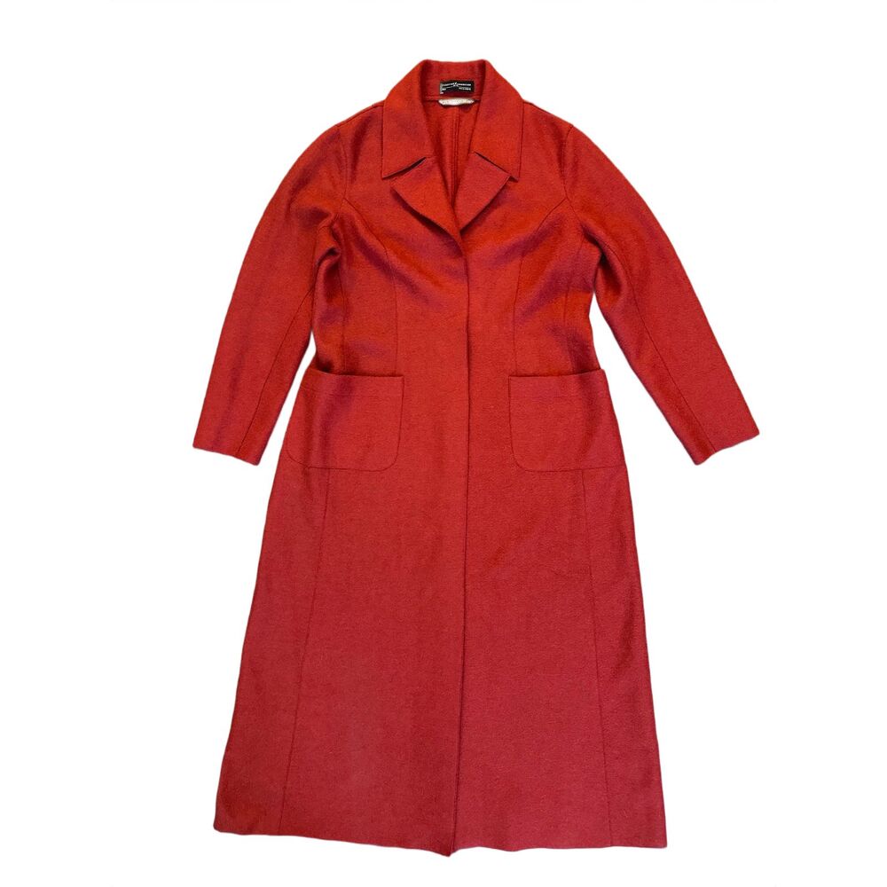 Peruvian Connection Alpaca and Wool Long Sienna Red Coat 16
